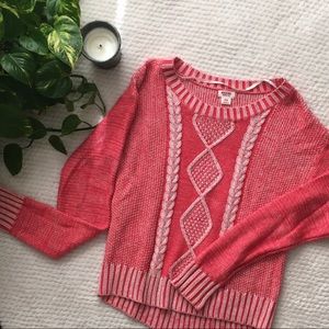 Pink knit sweater